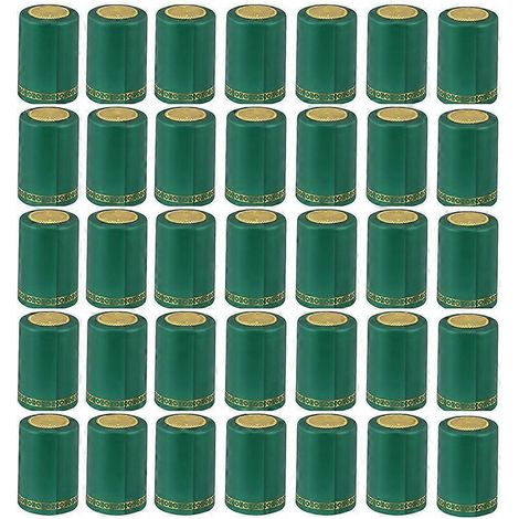 200 Stück Schrumpfkapseln für Weinflaschen, Schrumpffolien, Staubschutzhüllen-4.8X3.3X3.3CM-Green (1/3)