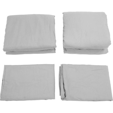 Bedding Sets Simple Soft Comfortable Chemical Fiber Fine Craftsmanship Bed Sheet Set for Business Hotel Home Grey US KING Size