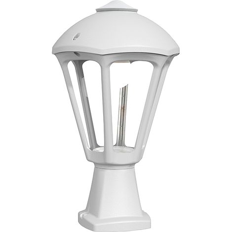 Lampada stradale sandro 1xe27 ip55 l.24xw.24xh.24xh.37cm resina bianca