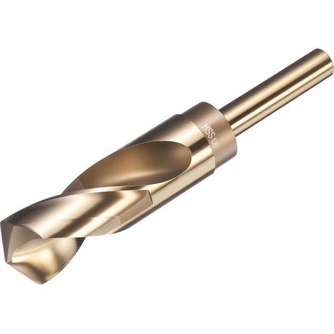 Foret 27mm queue réduite 1/2" 3-plats M2 acier rapide finition or (1/5)