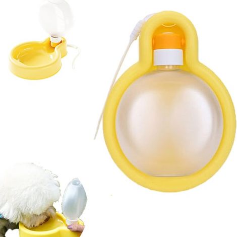 Bouteilles d'eau pour animaux - Gobelets de voyage portables et pliables pour chiens - Gamelles pour chiots - Bouteilles d'eau portables pour animaux - Gamelles de voyage pliables - Distributeurs d'ea (1/5)