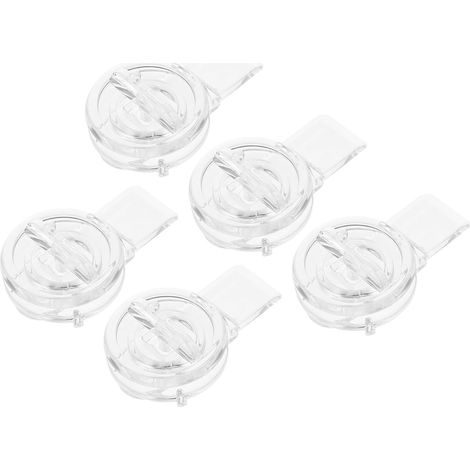 Lot de 5 loquets en acrylique transparent boîtes bois verrous robustes (1/5)