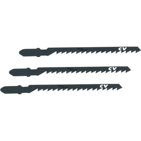 3 Lames Scie Sauteuse Universelle CV Lu. 75 x 4 mm TPI - Affûtée Avoyée - Pour Coupe de Courbe Rapide de Bois - Diamwood