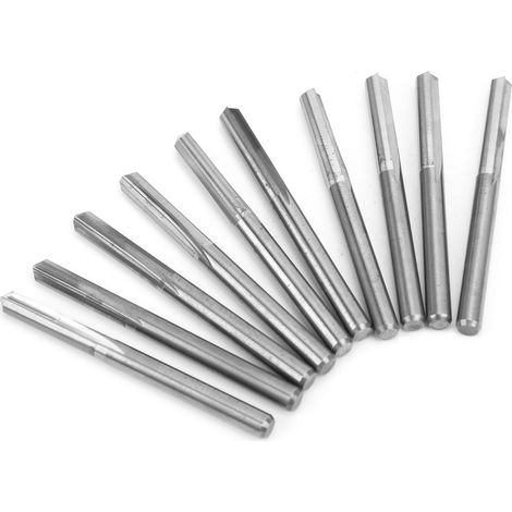10 fraises à bois CNC de 3,175 mm en acier tungstène, pour gravure et fraisage, angle de 90° x 0,3 mm (1/5)