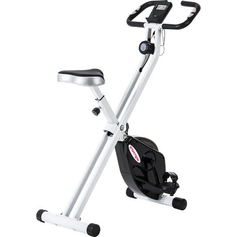 Cyclette Pieghevole Magnetica 8 Livelli Display LCD 97x43x110 cm Nero