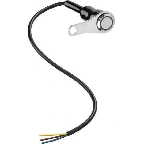 Interrupteur Moto et Coupe Circuit en Acier Inoxydable, Bouton Poussoir 12v Étanche, Interrupteur Universel LED Bleu pour Interrupteur Phares Moto et Interrupteur Guidon (1/5)