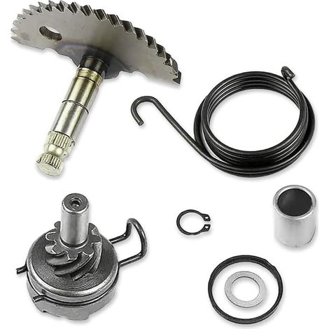 Kickstarter-Reparatursatz, Kickstarter-Ritzel, Zahnwellenbaugruppe, Starter-Zahnradfeder für Mopedroller und Motorräder mit GY6-Motoren (50 cm³, 60 cm³, 80 cm³, 90 cm³) (1/5)