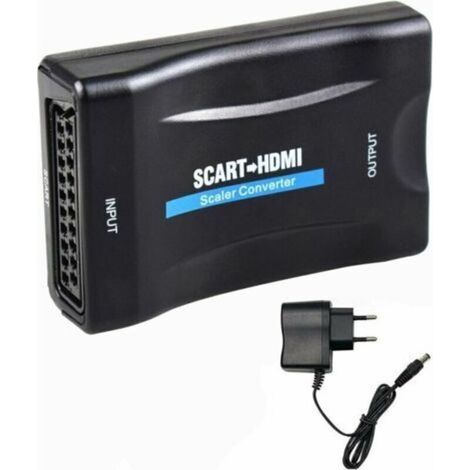 Adaptateur Peritel Hdmi, Convertisseur Peritel Vers Hdmi 1080p Hd Compatible Avec Ntsc Pal Pour Sky Hd Blu Ray Ps3 Tv Cr (1/4)