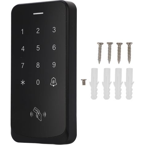 Clavier d'accès sans fil IP67 étanche, lecteur de carte numérique à rétroéclairage bleu pour porte d'entrée (1/5)
