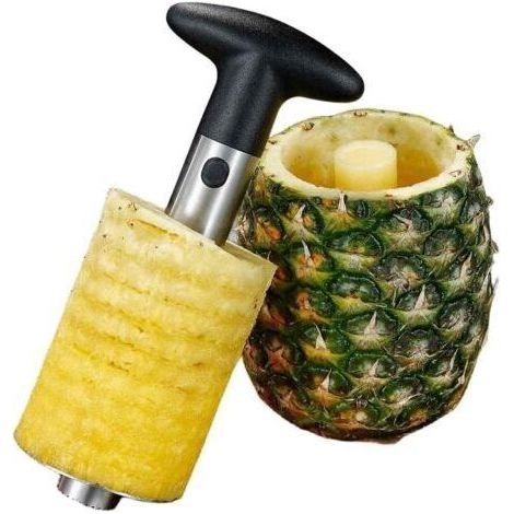 Outil de coupe et vide-ananas, vide-ananas et coupe-ananas, éplucheur d'ananas en acier inoxydable, décorateur facile à enlever le noyau d'ananas, outil d'extraction (1/5)