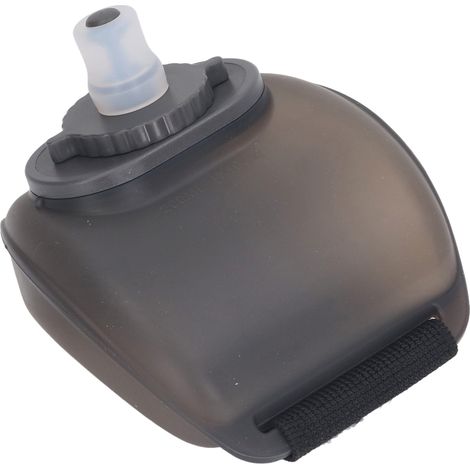 Tragbare 200-ml-Trinkflasche fürs Handgelenk, ideal für Bergsteigen und Outdoor-Aktivitäten. Halbtransparente, schwarze Trinkflasche für freihändiges Trinken. (1/5)