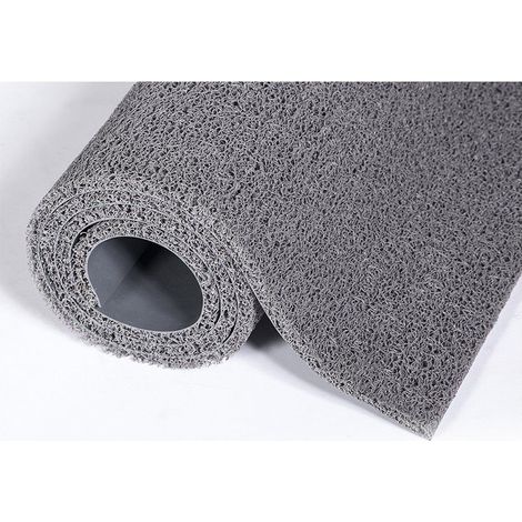 JARDIN202 - Felpudo de Rizos. Con Base. 12x1.22M Gris (1/5)