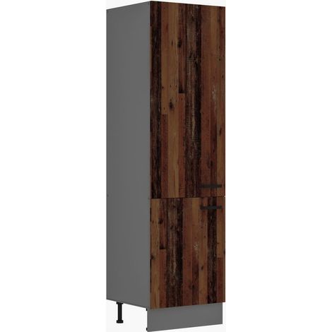 Küche OLD STYLE Hochschrank 60 cm Old Wood Küchenzeile Küchenblock Einbauküche (1/5)