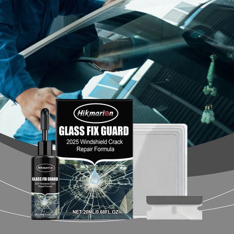 Glaspflegeset für Autoscheiben – Rissreparaturflüssigkeit für bessere Sicht – 20 ml x 1 + Werkzeug x 1 + Härtungsfolie x 5 -- DTEKGAZ (1/5)