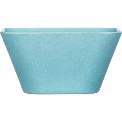 Premier Housewares Blue Bowl Bamboo Fibre Serving Bowls / Salad Bowl Ideal For Fruit Cereal Pasta Bowl Square Shape Decorative Bowl 15 x 8 x 15 (1/4)