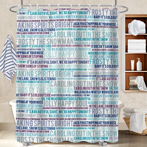 Rideau de douche tissu polyester 180x180 cocooning bâche polyester douche pour solution pour angle difficile (1/5)