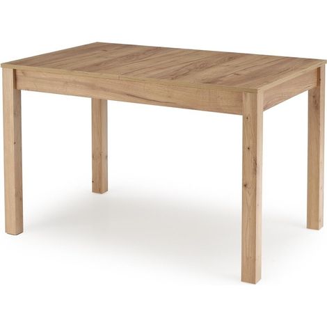 Mesa Houston 132, Craft roble, 76x75x118cm, Alargamiento, Aglomerado laminado, MDF