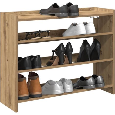 Schuhregal Artisan-Eiche 80x25x62 cm Holzwerkstoff