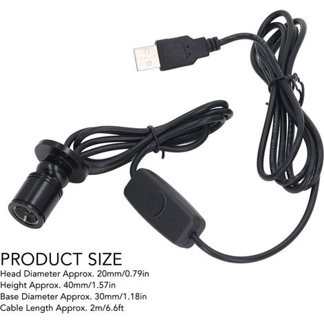 Spot luminaire mini LED USB 5V spot luminaire LED à intensité variable éclairage pour vitrine cabinet bijoux meuble porche table étagère naturelle 4000K luminaire mini (1/4)