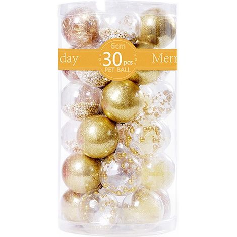 Boules de Noël décoratives avec décorations délicates en peluche (1/5)