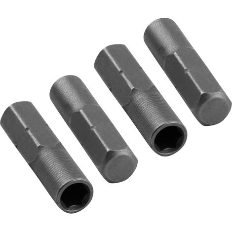 Lot De 4 Adaptateurs D'embout 6,35 À 4 Mm Douille D'adaptateur Magnétique De 1/4" Plaqué Nickel Adaptateur De Tournevis Hexagonal Pour Micro Embouts De Tournevis Accessoires Pour Outils (1/5)
