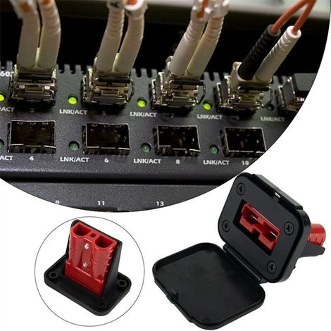 2 PièCes 50 A pour Connecteur de Prise Anderson Support Encastré Couvercle Panneau Caravane Bateau Camion Connecteurs Câble (1/3)