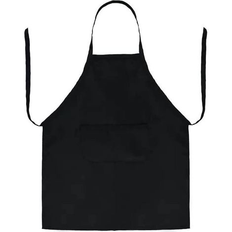 (65 x 75 cm) Tablier de cuisine noir imperméable et résistant à l'huile pour hommes, tablier de serveur, indispensable pour les amateurs de cuisine (1/5)