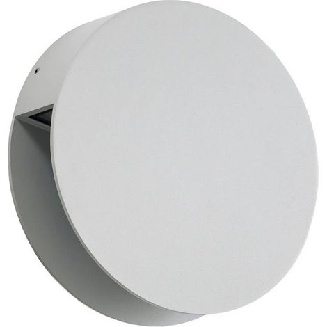 Lucande Lámpara de pared exterior 'Advero' en Gris Aluminio