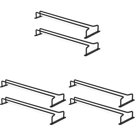 Großer Weinglas-Aufhänger für Stielgläser unter dem Schrank, Küche, Bar, Aufbewahrung, schwarzes Eisen, 43,2 cm, 6er-Set (1/5)