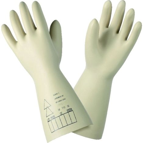 Coverguard – Gants isolants électriques Classe 0 taille 8 – Résistants jusqu'à 1000V – Doublure latex naturel – Pour chantiers humides