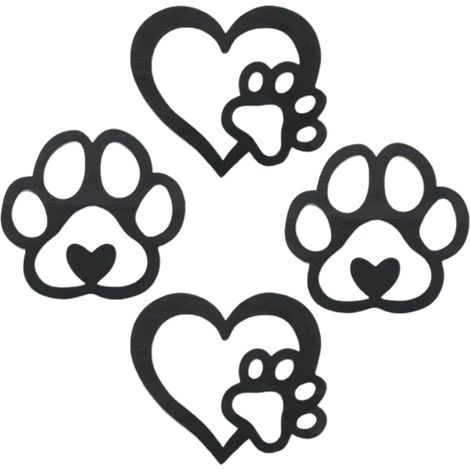 Décoration Murale Empreinte Patte De Chien Déco Maison En Bois Panneaux Art Mural en Bois Empreintes de Pattes Pour Amoureux Chiens Propriétaires Chiots Maison (1/5)