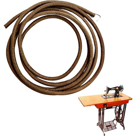 5MM Courroie Machine à Coudre en Cuir 183CM Ceinture de Pédalier en Cuir Épaissie Cordon, Compatible avec la Plupart des Machines à Coudre à Pédale Vintage (1/5)