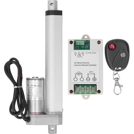 12VDC Actionneur Linéaire 750N Course 150mm Moteur pour Système de Levage Blanc avec Contrôleur et Télécommande (1/5)