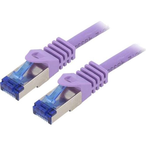 Cable reseau RJ45 male S-FTP Cat 6a violet - 3m