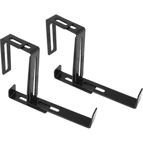 1 Pair crochet Trough pot de plante suspendu crochets Rail Balcony jardinière support Brackets Iron crochets Height (1/5)