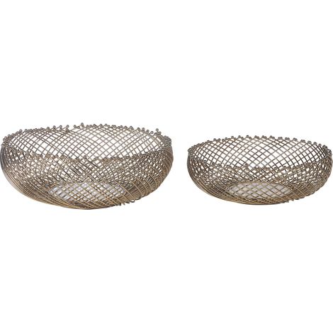 Dekoschalen 2er Set BALIUNG Metall Gold