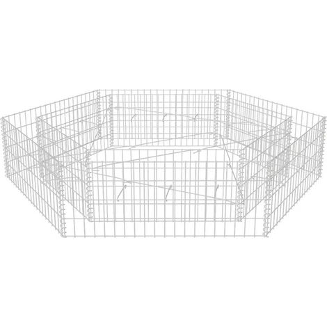 Sechseckiges Gabionen-Hochbeet 200x173x40 cm vidaXL