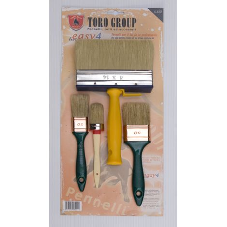 SET 4 PENNELLI SETOLA BIONDA EASY4   S/550