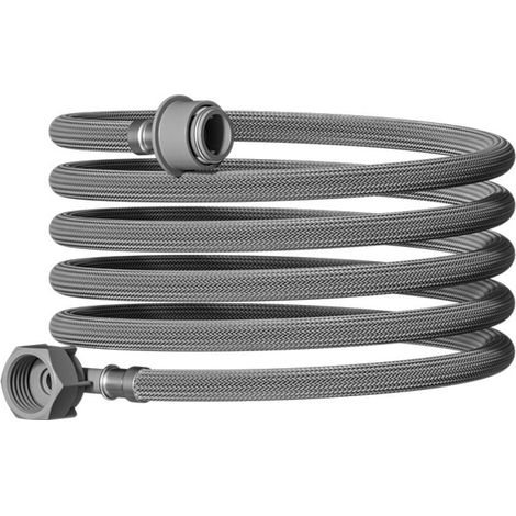 Tuyau d'extension universel pour machine à laver, 1,5 m, avec raccord à écrou 1/2", tuyau d'arrivée d'eau anti-explosion à 6 couches (1/4)