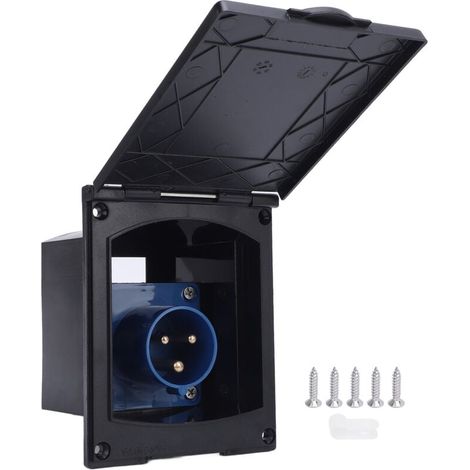 RV Power Entor Boîte 3 PRONG 16A PULLE RÉSISTANT DE L'EAU POUR LE MOCIEUR DE REMORAGE CARAVAN (1/4)