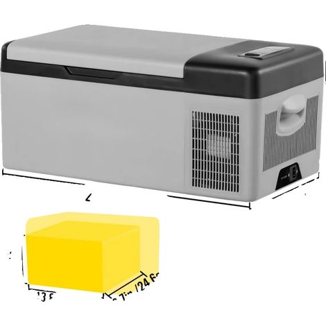 Réfrigérateur Congélateur Portable pour Voiture, Double Tension, Refroidissement Efficace, 15L (1/2)