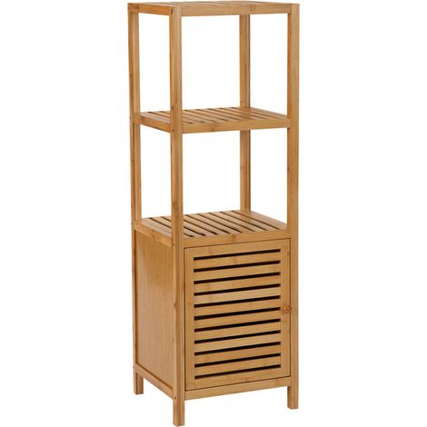 Meuble De Salle De Bains En Bambou 36x33x110cm Ba73110 - Andrea House (1/2)