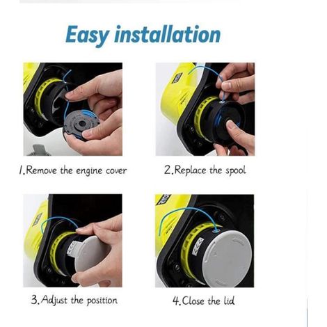 Bobines de Fil de Rechange - - Lot de 10 - Compatible Ryobi - 11 pieds - 0,065 pouces (1/4)