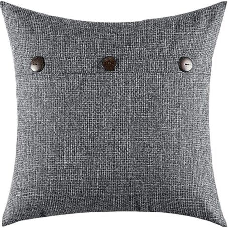 royaluxe -Housse de coussin,Coussin de garnissage 45x45 cm - Gris- Polyester (1/5)