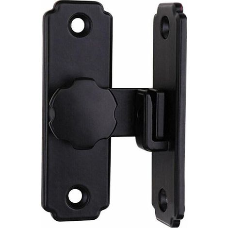 Loquet de porte, loquet de magasin, loquet de porte 90 degr s, loquet de porte coulissant (noir, 81,5 x 45mm) (1/5)