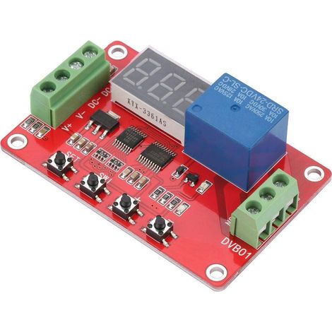 Digitaler Fensterspannungskomparator, Multifunktions Spannungsüberwachungsregler Rot DVB01 Digitaler Fensterspannungskomparator/Spannungsmessung 12V/24V Unterspannungsschutz(24V) (1/5)