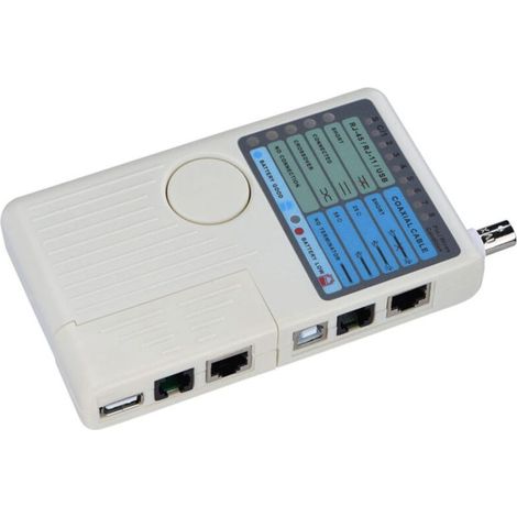 Testeur de réseau RJ45, RJ11, USB, BNC – Détecteur de câbles LAN – Pour électricien et technicien informatique (1/5)
