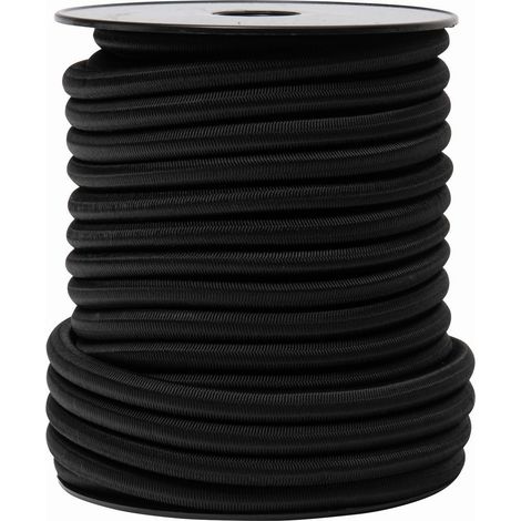 Schwarzes elastisches Band WERKA PRO  Ø 10mm x 20m