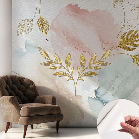 Papier peint autocollant avec imprimé décoratif pour salon et chambre à coucher Installation facile Charme botanique 250x250 cm (1/5)