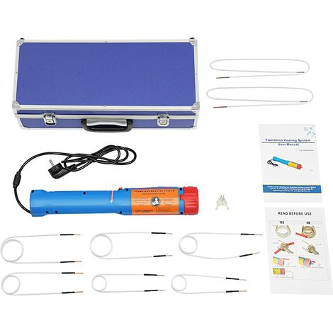 Kit de Chauffage par Induction Magnétique pour Enlever Écrous Rouillés 1100 W, Dégrippeur à Induction Portatif, avec 6 Bobines et Coffret, pour Retirer Vis Rouillées, Réparation Automobile (1/5)